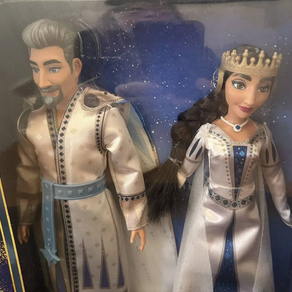 Disney Wish King Magnifico & Queen Amaya of Rosas Doll Figures 2-Pack - New